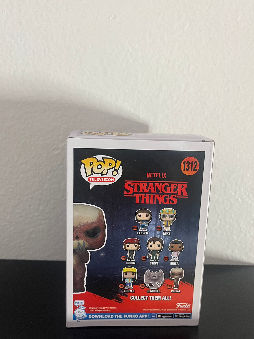 Funko Pop! Stranger Things action figure packaging on a white background