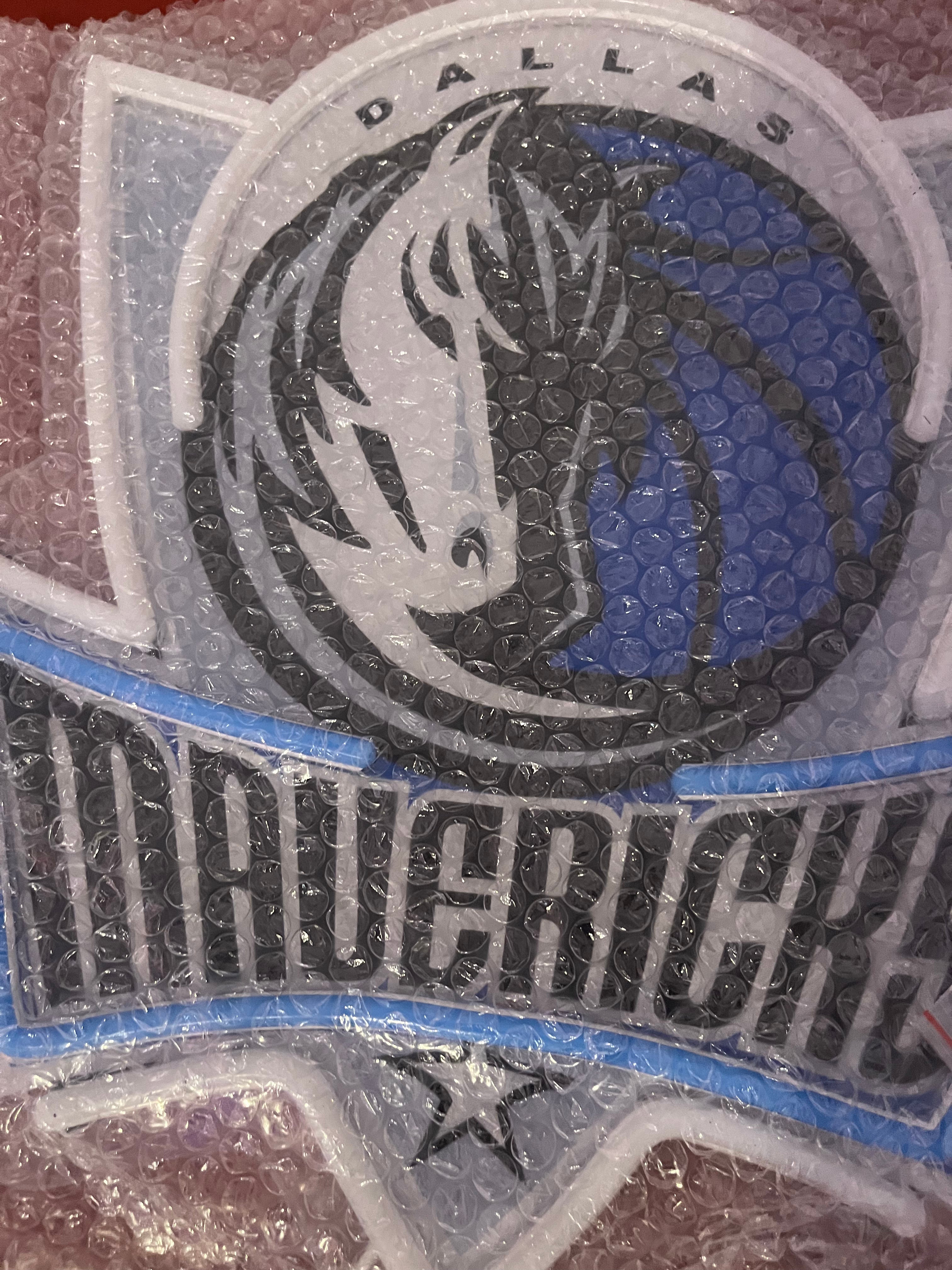 Neon light mavericks sports sign