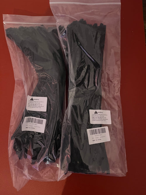 Black decorative ties