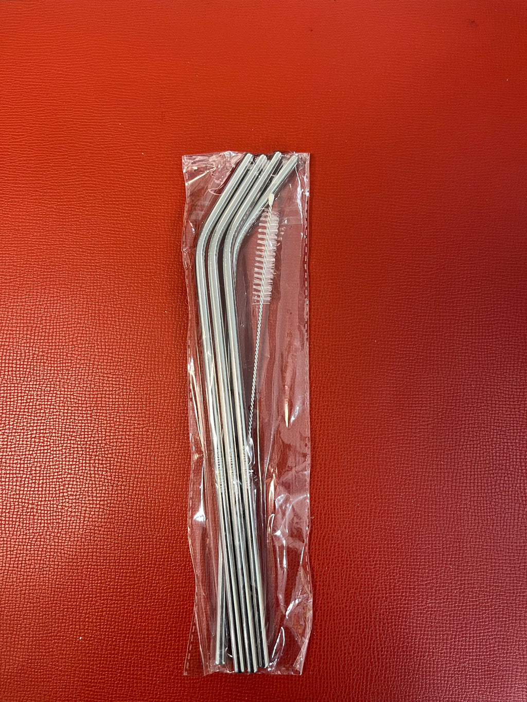 Metal straw set with scrub