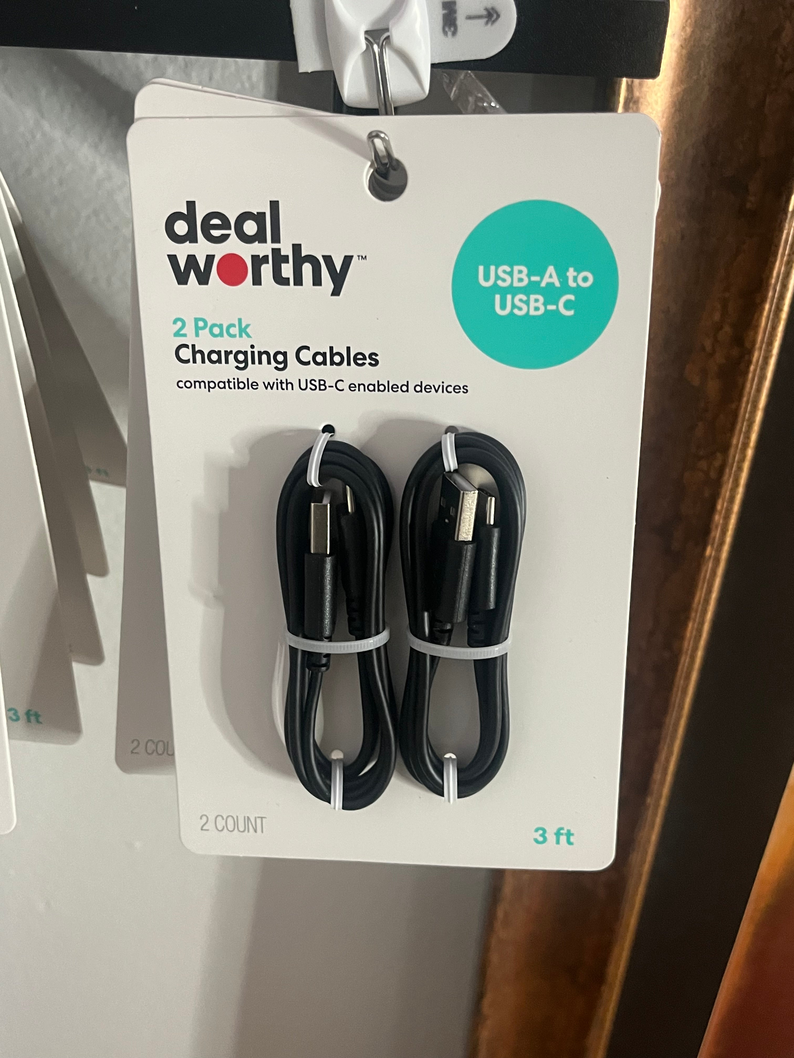 Deal Worthy 2pk Charging Cables