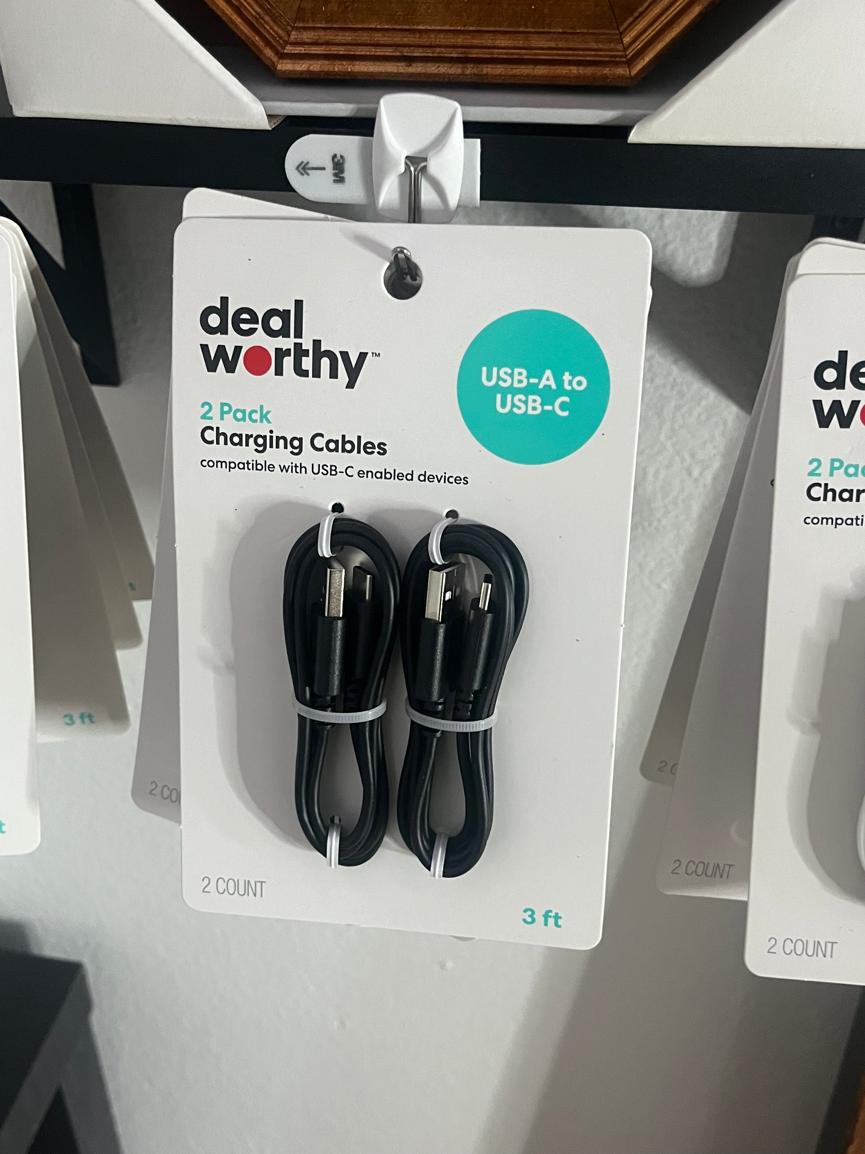 Deal Worthy 2pk Charging Cables